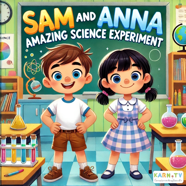 การ์ตูนสำหรับเด็ก ในรูปแบบ นิทานการ์ตูนสองภาษา เรื่อง Amazing Science Experiment